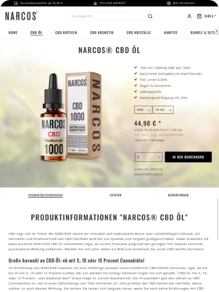 Narcos - Online-Shop