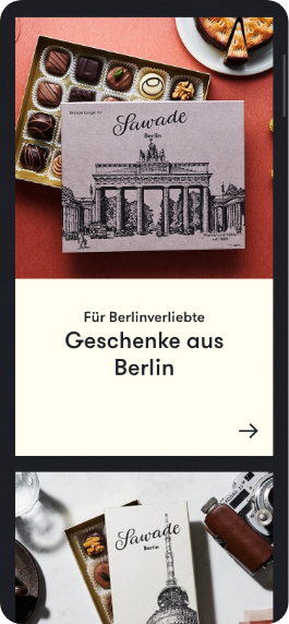 Sawade Berlin - Online-Shop - mobile Ansicht